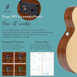 Enya EM-X0 36" HPL Spruce Acoustic Guitar - Includes Pickup / EQ