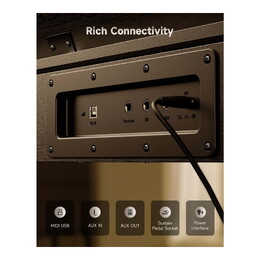 Donner OURA S100 88-key Graded Hammer Weighted Digital Piano - Black