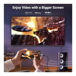 UGREEN 25158 8K 60Hz Unidirectional USB-C to DisplayPort 1.4 Cable - 2m