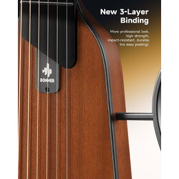 Donner HUSH-I EVO2 Acoustic-Electric Travel Guitar - Natural