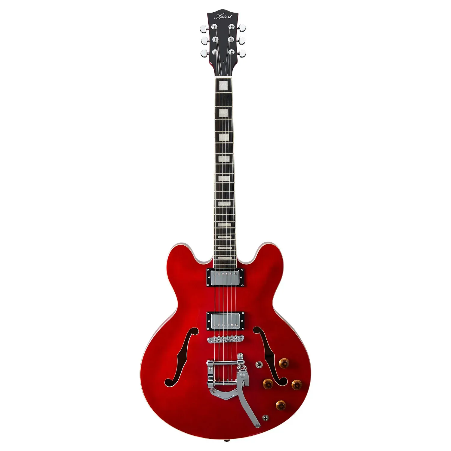 Artist Cherry58TRM Semi-Hollow Electric Guitar with Tremolo