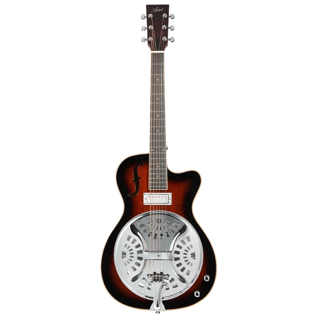 Artist RS10EQ Resonator Guitar with Pickup - Sunburst