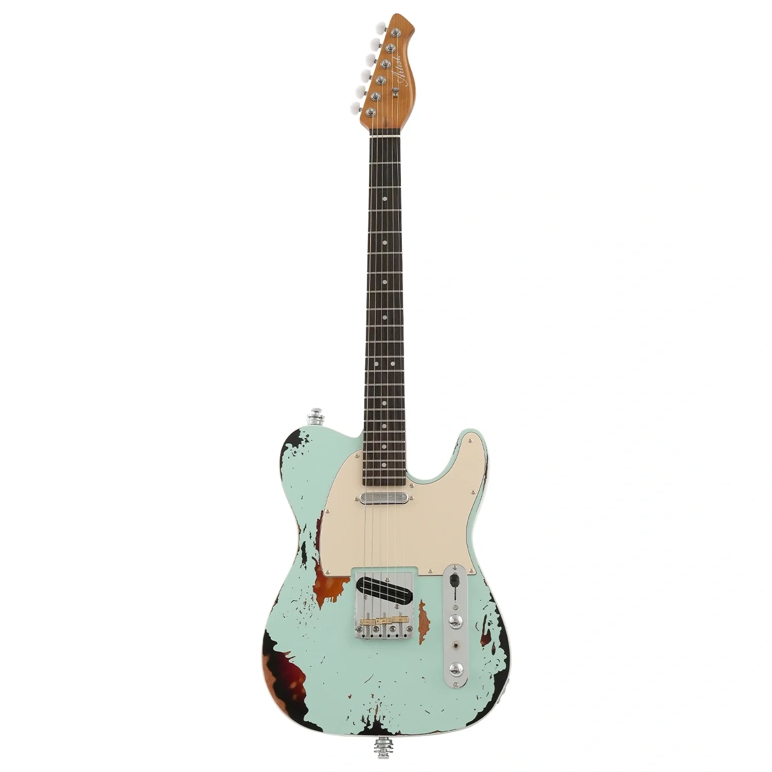 Artist AT57 Sunburst Aged Electric Guitar with HS Pickups - Vintage Green