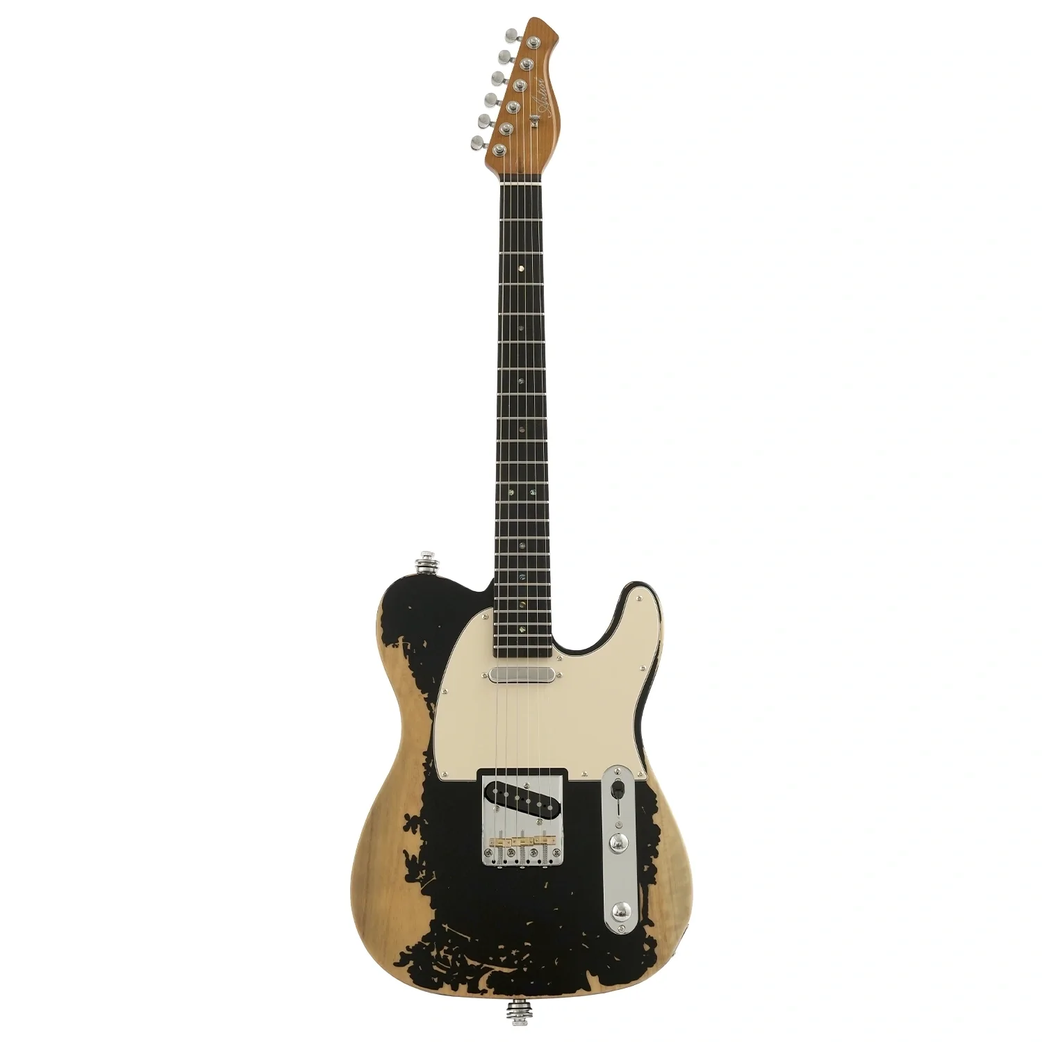 Artist AT53V2 Black Aged Electric Guitar with Hot Single Coil Pickups