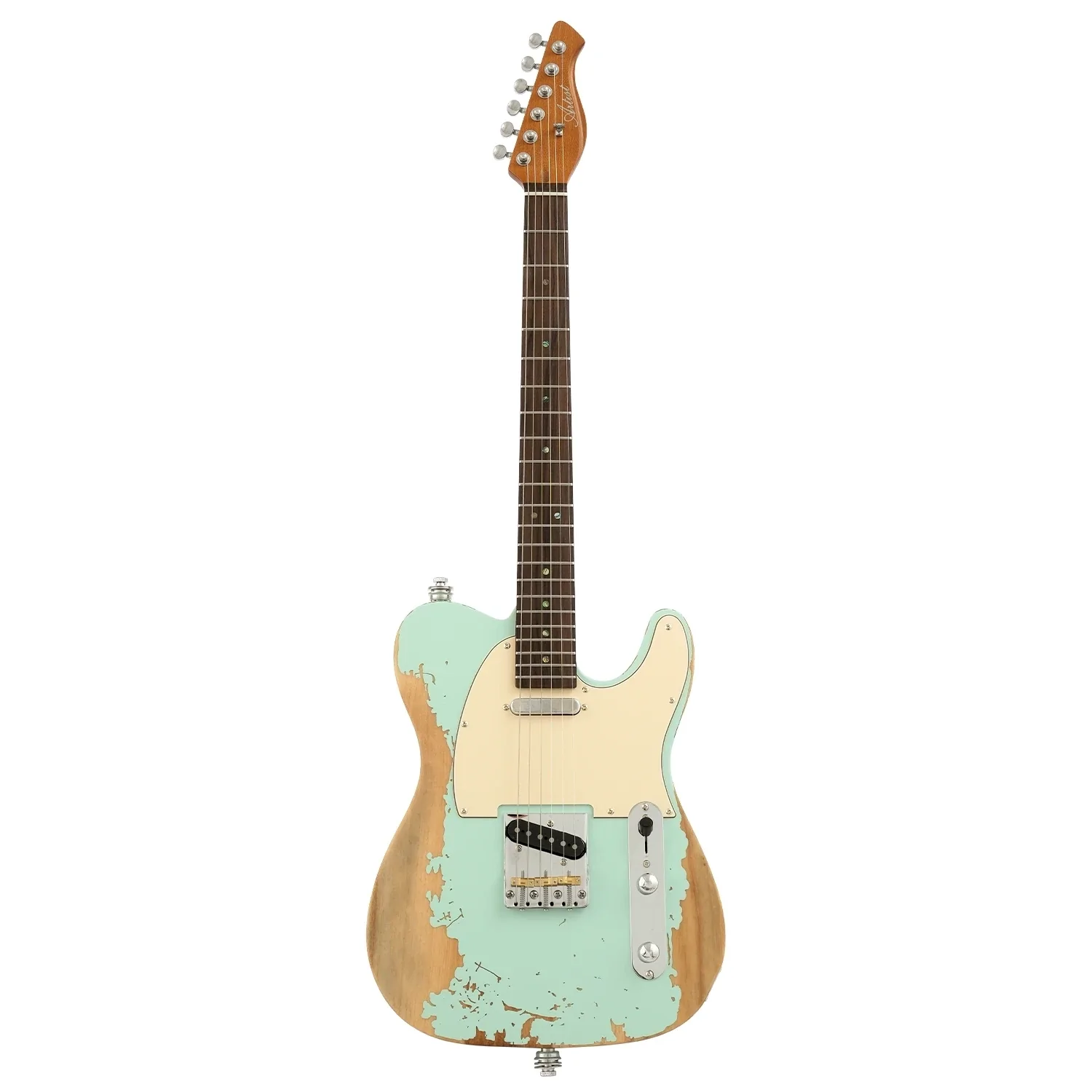 Artist AT53 Aged Electric Guitar with Hand Made Pickups - Vintage Green
