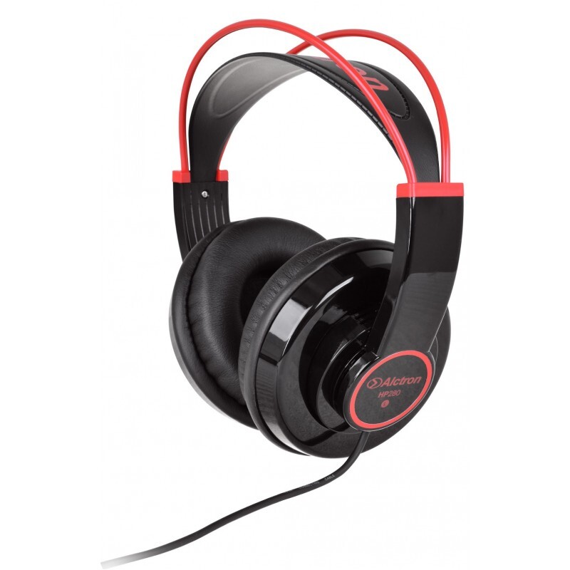 Alctron HP280 Monitoring Over-Ear Monitoring Headphones - Black/Red