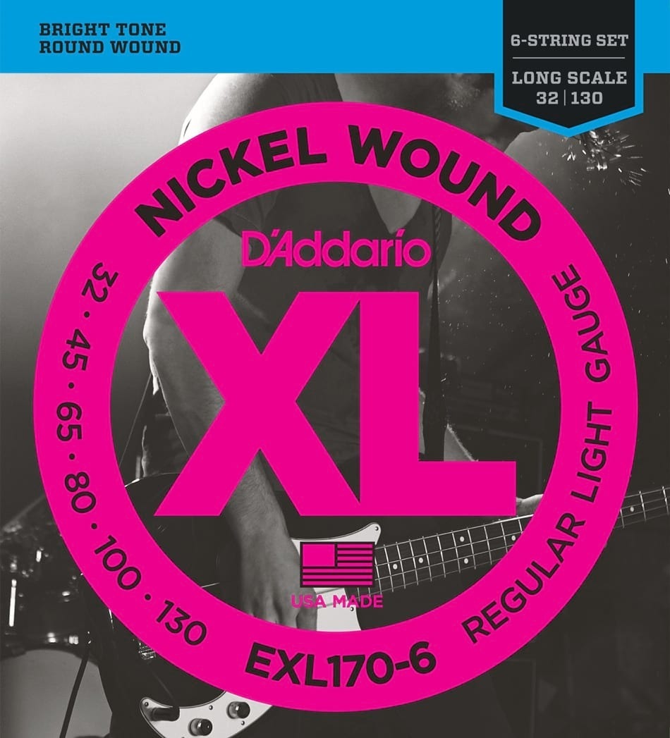 D Addario EXL170 6 Electric 6 string Bass Guitar Strings 32 130