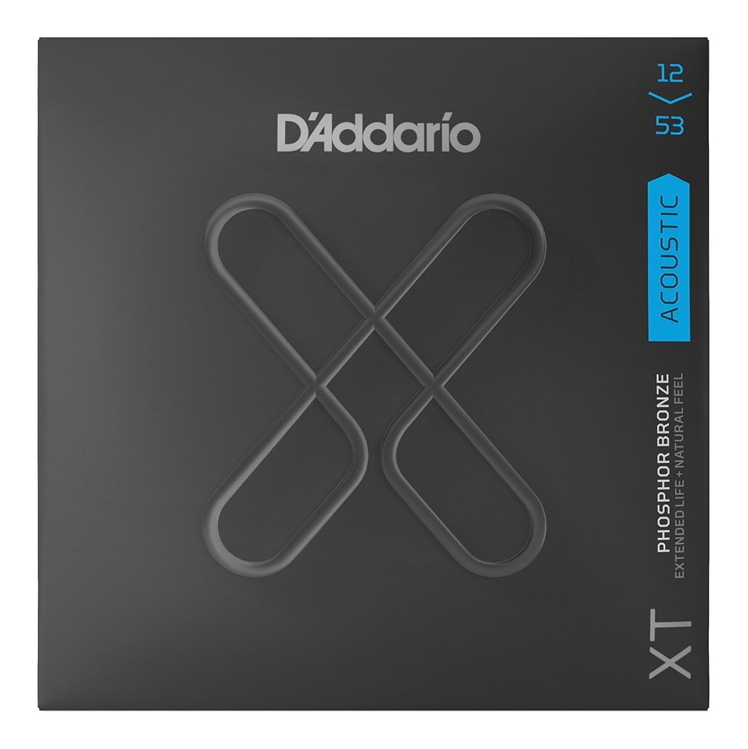 D'Addario XTAPB1253 XT Coated Phosphor Bronze Acoustic Guitar Strings 12-53
