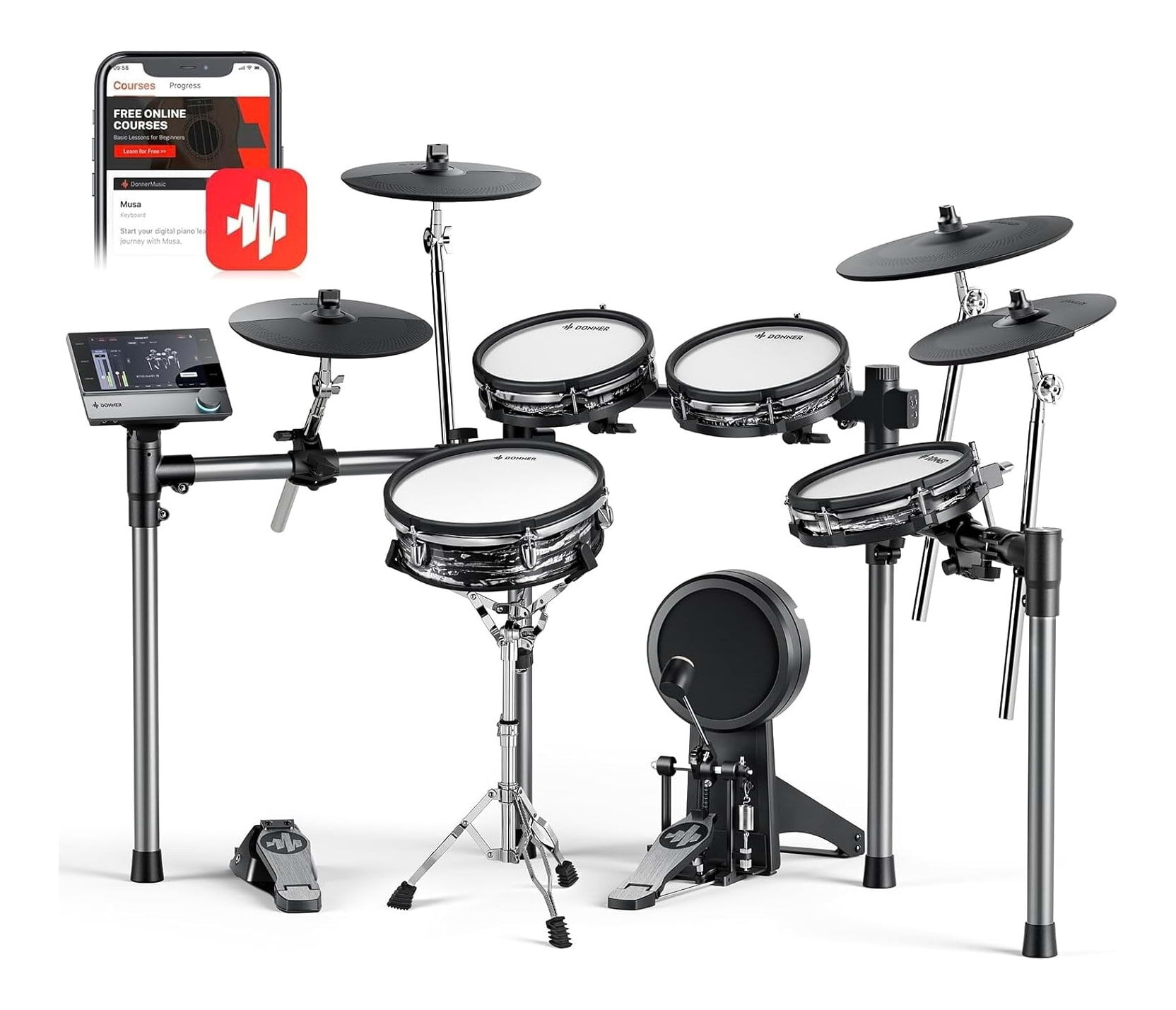 Donner BEAT MAX 8-Piece Electronic Drum Kit