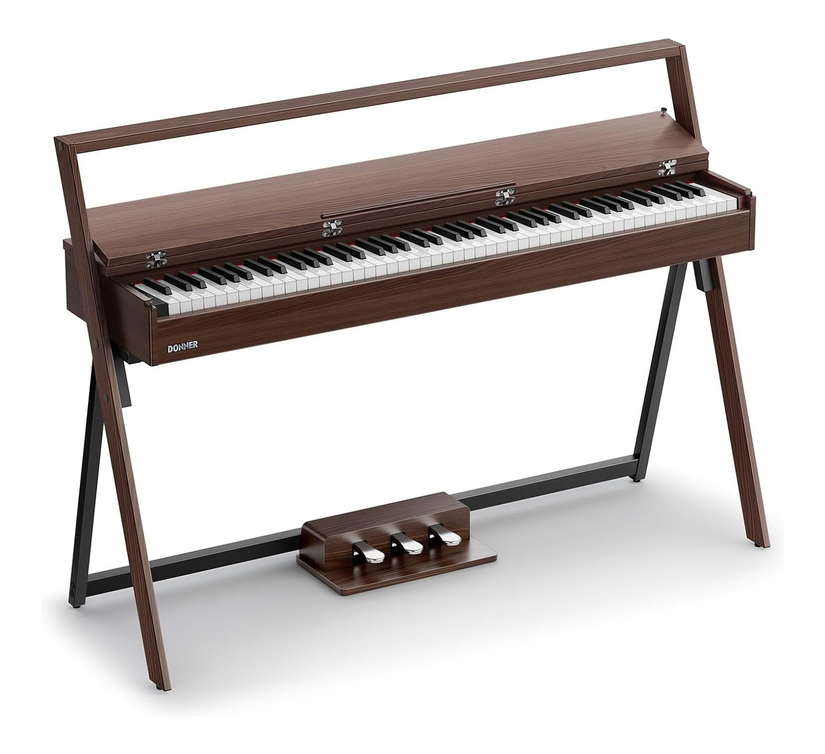 Donner OURA R300 88-Key Weighted Keyboard Piano - Walnut Wood