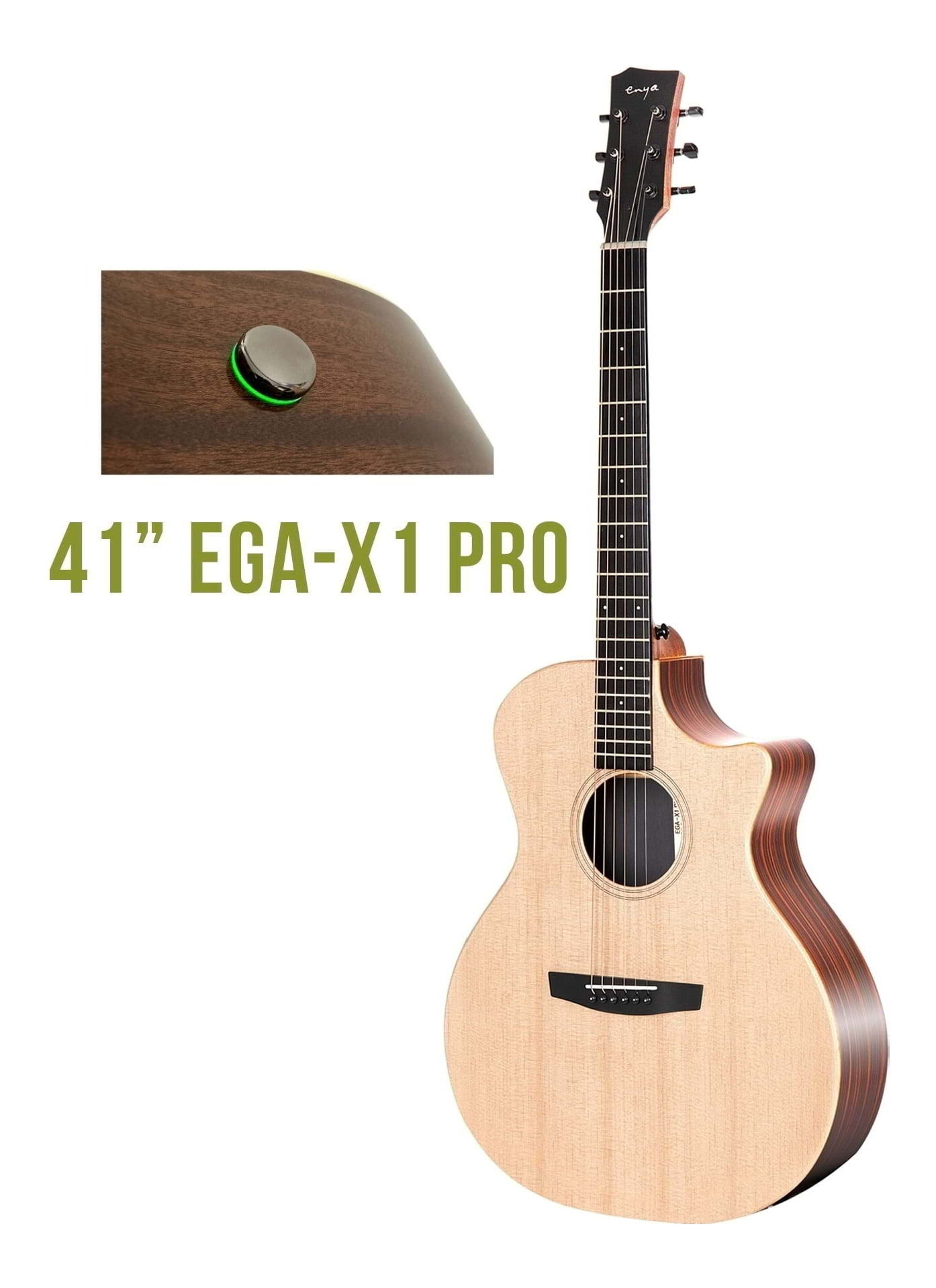 Enya X1 Pro Max Spruce HPL Acoustic Guitar - 41" Size - GA body - includes pickup