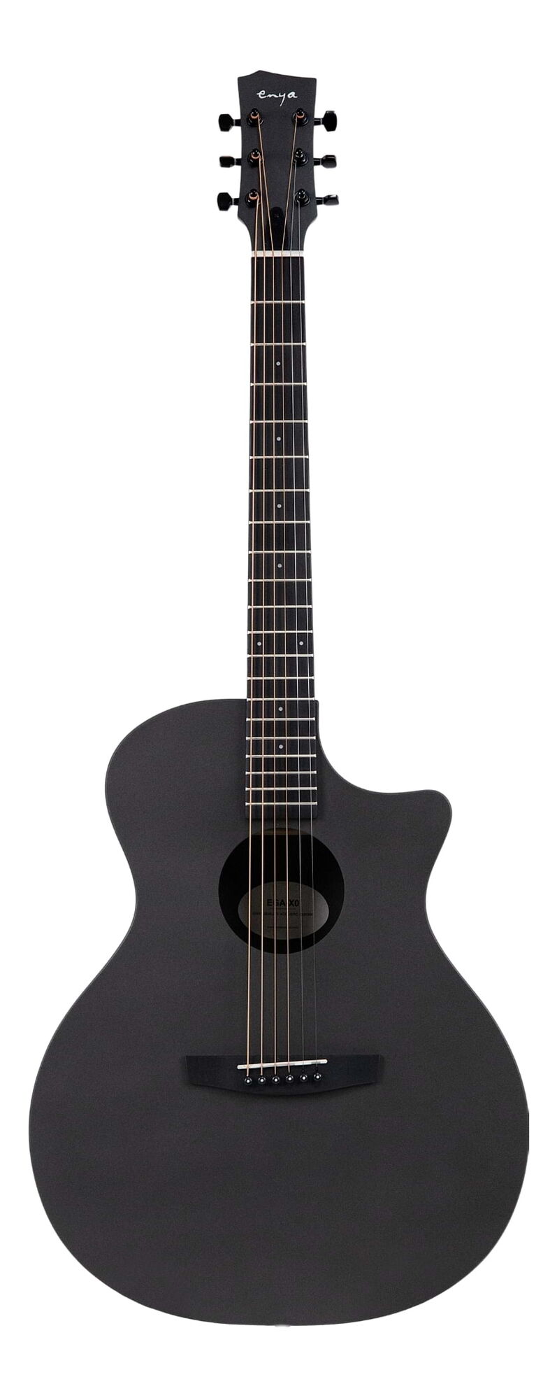 Enya EGA-X0 41" Grand Auditorium HPL Spruce Acoustic Guitar - Black