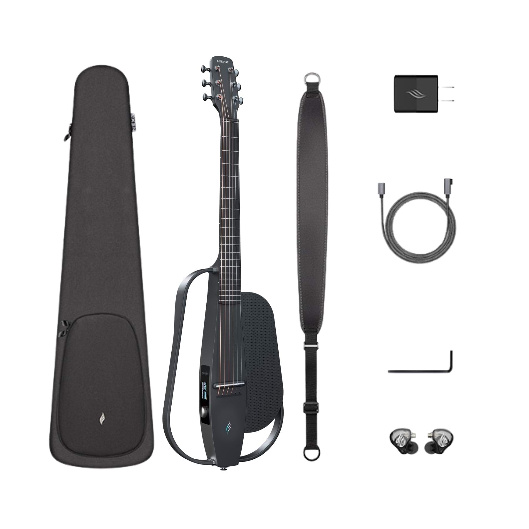 Enya NEXG 2 Carbon Fibre Acoustic Smart Guitar - Silent - Black