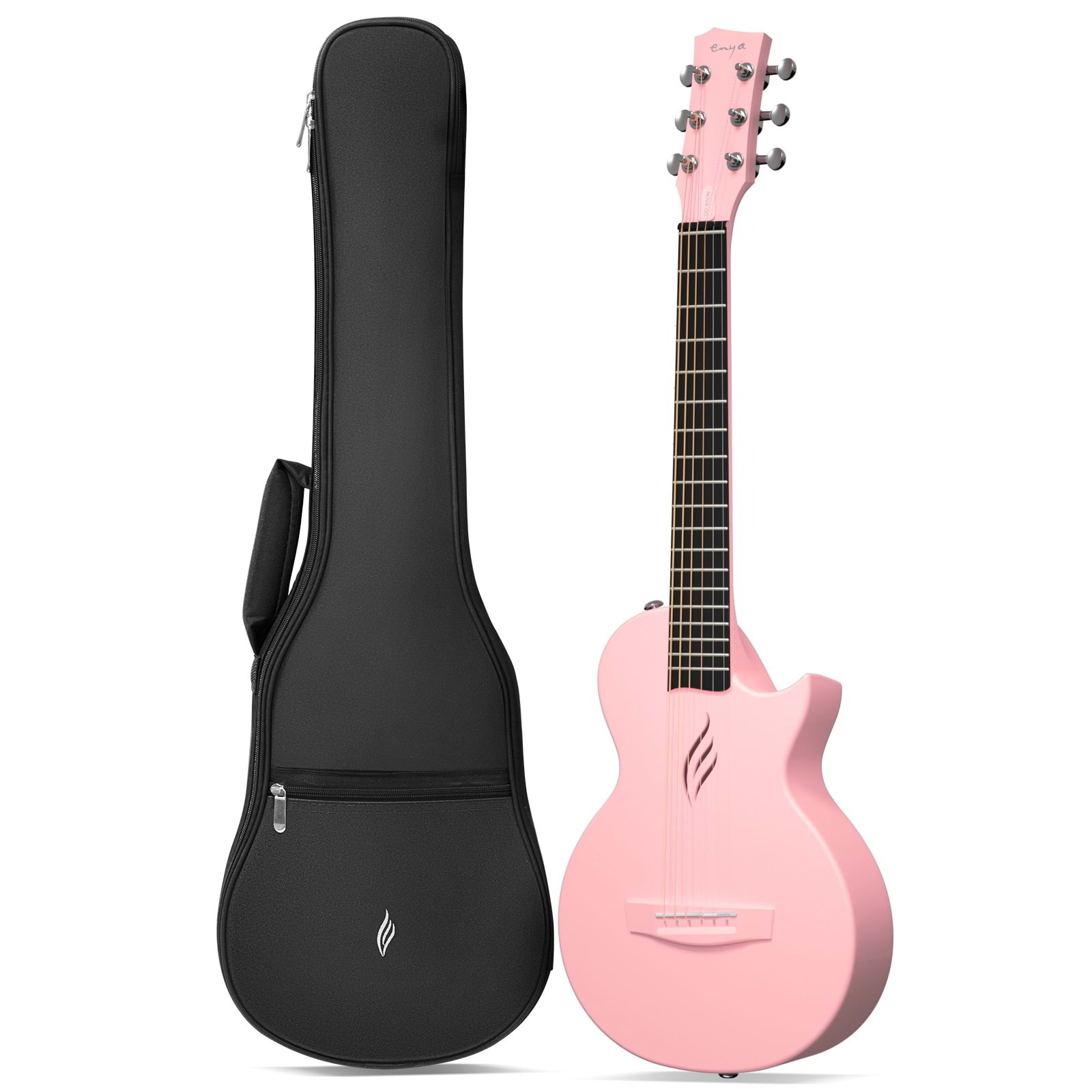 Enya Nova Go Mini Carbon Fibre Acoustic Guitar - Pink