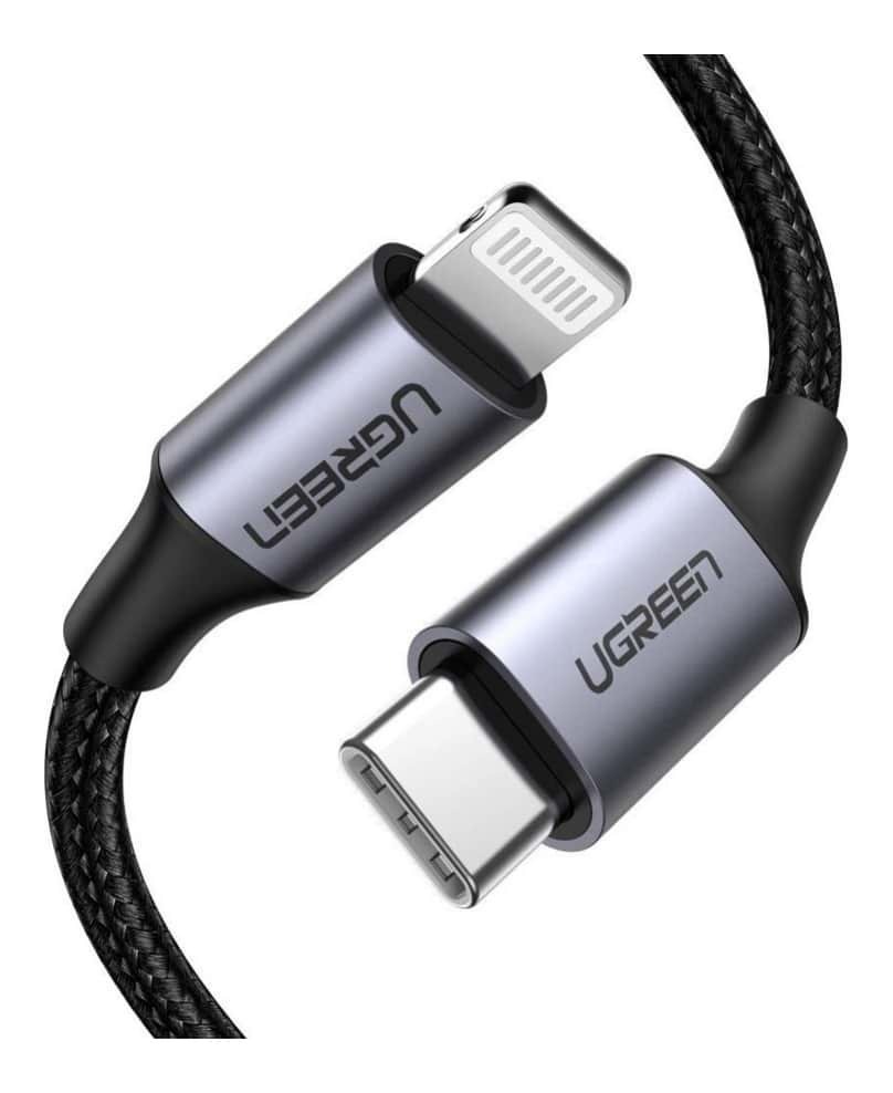 UGREEN 60759 Braided USB C to Lightning Cable - 3ft