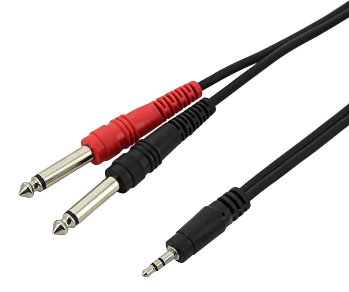 3.5mm to 6.35mm Audio Cable Stereo Audio Cable Jack Stereo Adapter Cable  1/8 1/4 Male for Cellphone Speaker,3m 