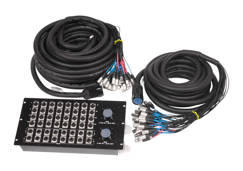 48 Channel - 32IN 16OUT - Multi-pin Stage Box w/ 30m Monitor Split - 40m
