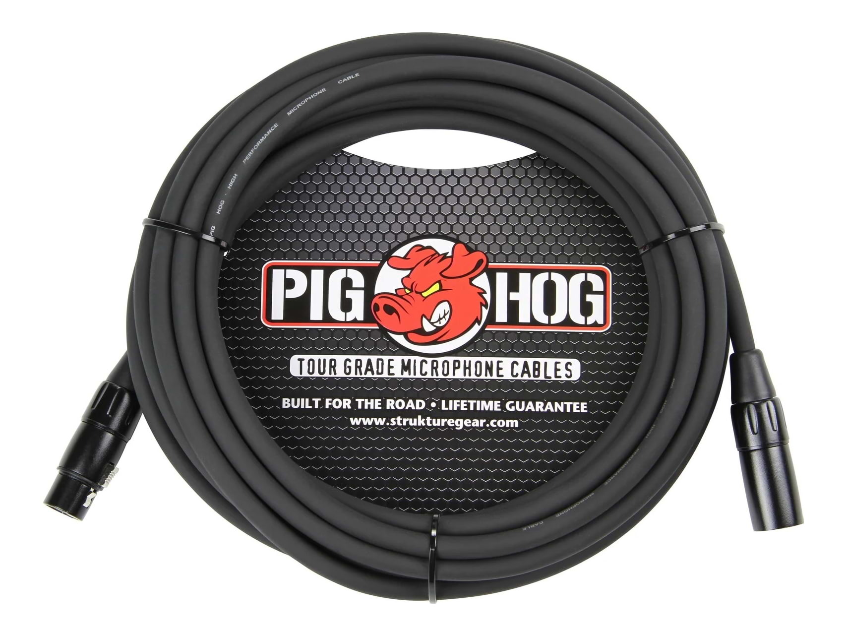 Pig Hog 8mm XLR Microphone Cable - Black 30ft