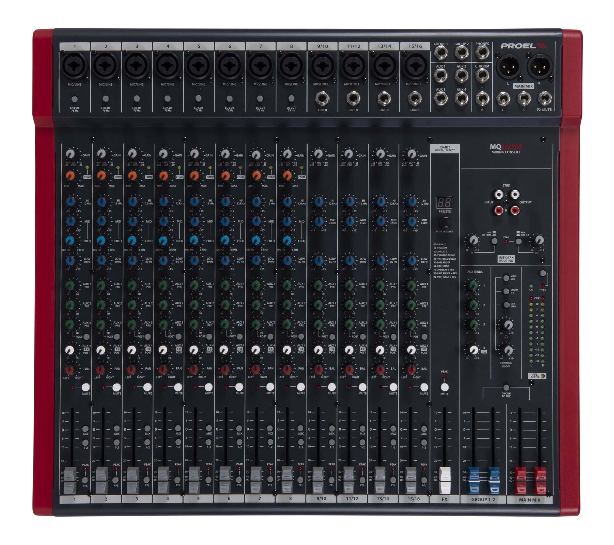 Proel MQ16USB 16-Channel PA Mixer with DFX and USB