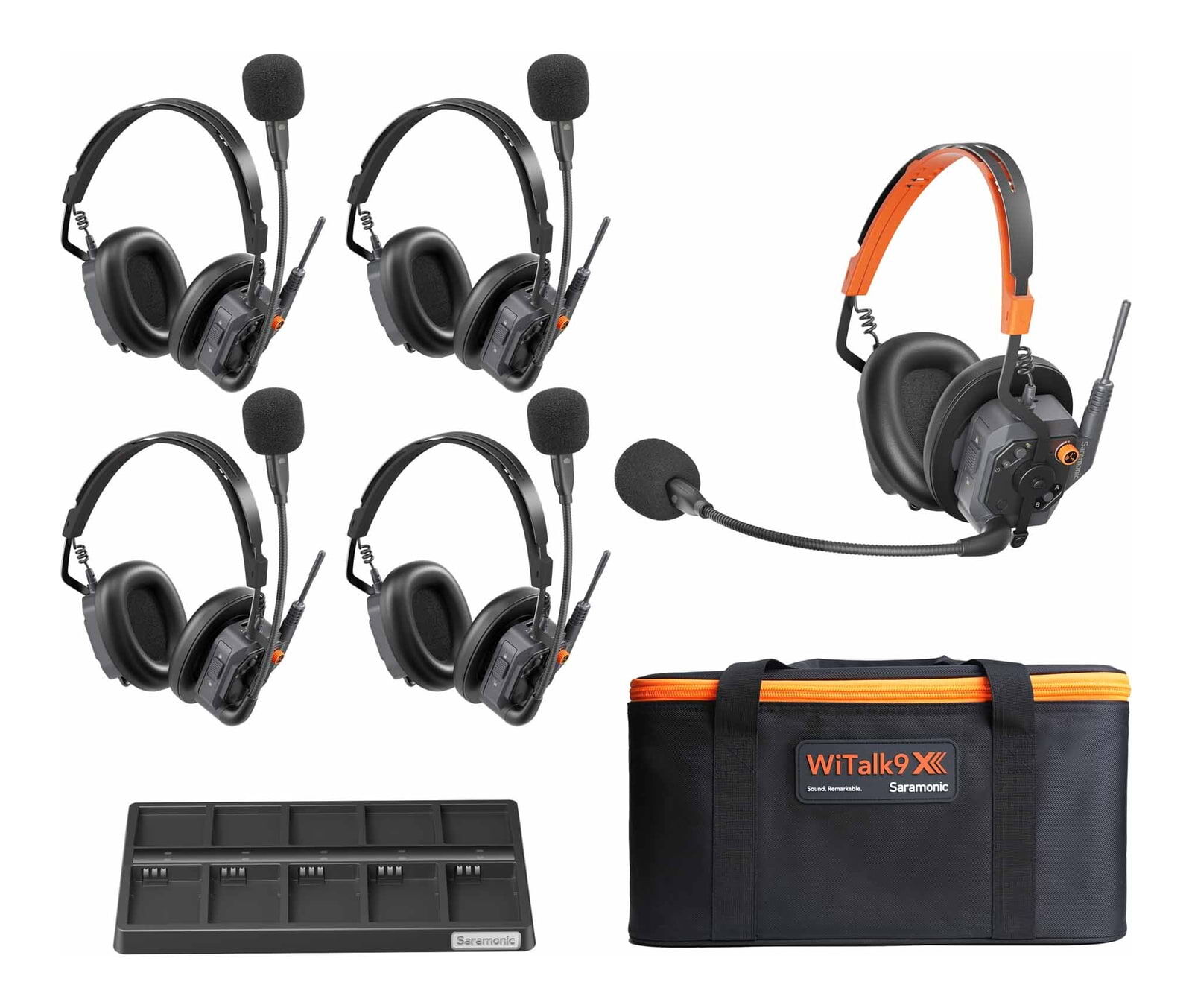Saramonic WiTalk9X 5D 5-Person Dual-Ear Wireless Intercom Headset System