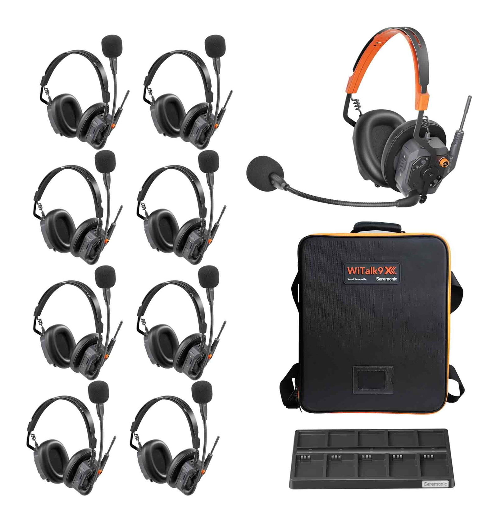 Saramonic WiTalk9X 9D 9-Person Dual-Ear Wireless Intercom Headset System