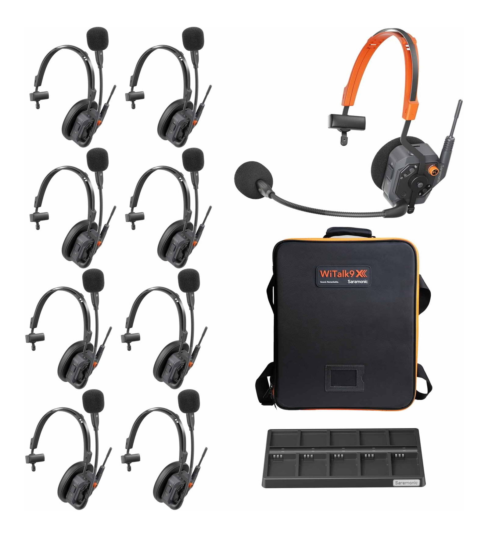 Saramonic WiTalk9X 9S 9-Person Single-Ear Wireless Intercom Headset System
