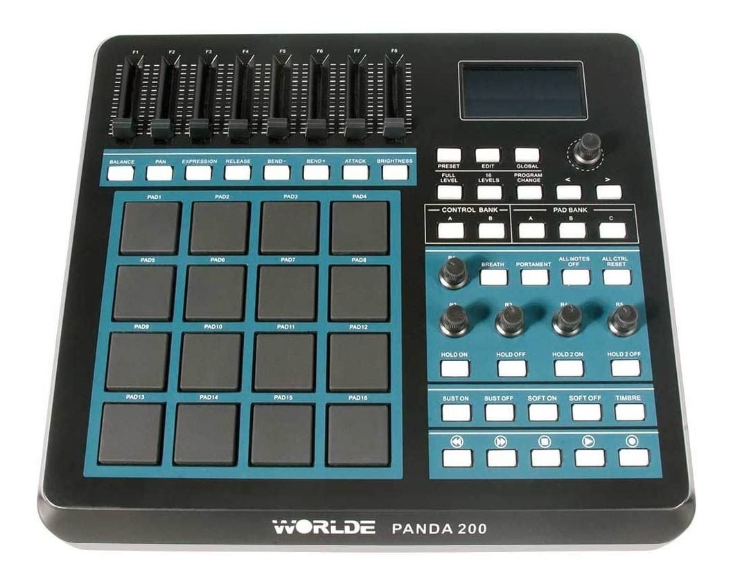 16 Pad MIDI Drum Machine Controller 8 