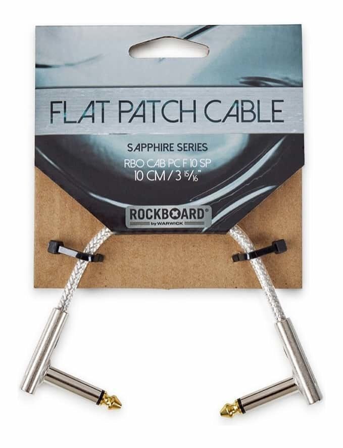 RockBoard Sapphire Series 1/4" Flat Patch Cable - 10cm
