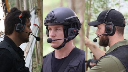 WiTalk9X worn three ways on set