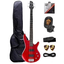 Artist ABA200 Solid Red Active Electric Bass Guitar