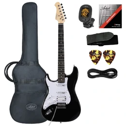 Artist AS1 Left Handed ST Style HSS Electric Guitar - Black