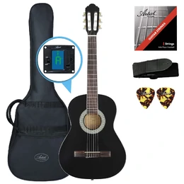 Artist CL34 - 3/4 Size Classical Nylon String Guitar Pack - Black