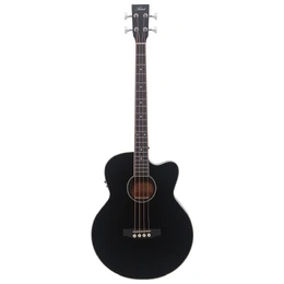 Artist ABJ42 Acoustic Bass with Cutaway and EQ - Black