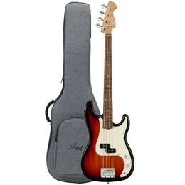 Artist APBDLX Deluxe Bass Guitar with Premium Gig Bag - Sunburst