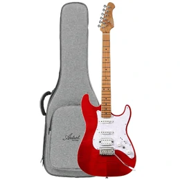 Artist AS30 HSS Electric Guitar with Premium Gig Bag - Ruby Flame