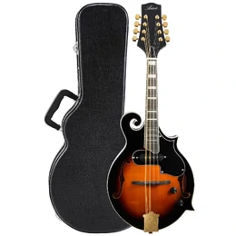 Artist MDF200EQ Solid Top Sunburst Mandolin with Pickup and Black Hard Case