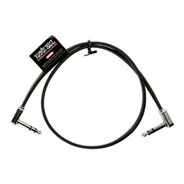 Ernie Ball Flat Ribbon Stereo Patch Cable - Black - 24 inch