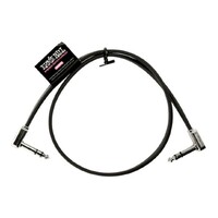 Ernie Ball Flat Ribbon Stereo Patch Cable - Black - 6"