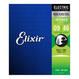 Elixir 19027 Optiweb Electric Guitar Strings - Custom Light Gauge 9-46