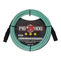 Pig Hog Hex Series Seafoam Green XLR Microphone Cable