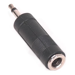 Audio Adapter - 1/4" female to 1/8" male - Mono TS