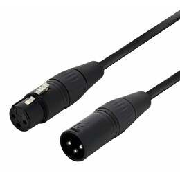 Stage Series Balanced XLR Microphone Cable - BLACK Connector - 3m