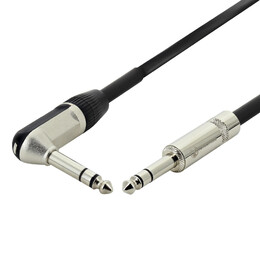 Balanced TRS Cable w/ Right-Angle Jack - 5m