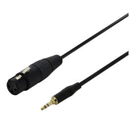 XLR(f) to 3.5mm TRS - Balanced to Stereo Cable - Mic to Camera Cable - 5m