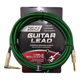 SWAMP TRG Series Braided Guitar Lead - Green - 3m
