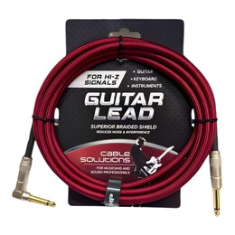 SWAMP TRG Series Braided Guitar Lead - Red