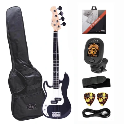 Artist MiniB Plus Left Handed 3/4 Size PB Bass Guitar and Accessories