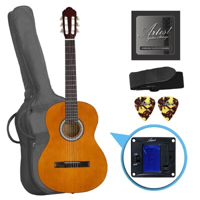 Artist CL44AML Left Handed Full Size Classical Guitar Pack