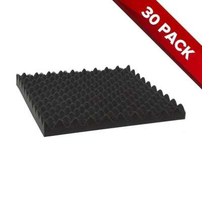 30x Sheets of Cone Acoustic Foam - 7.5m2 - Black
