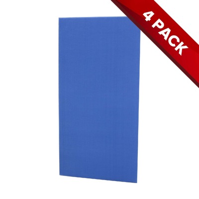 4x Fibreglass Acoustic Treatment Panel - Blue Colour - 120cm x 60cm